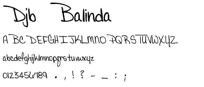 DJB BALINDA font